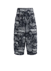 JACQUARD DENIM 2-TUCK PANTS