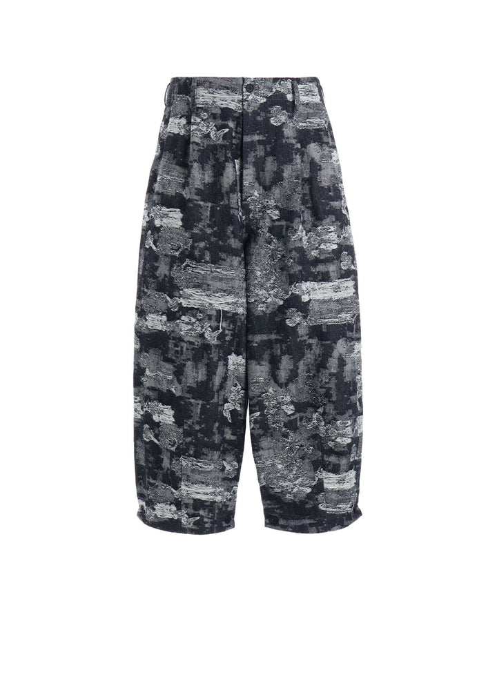 JACQUARD DENIM 2-TUCK PANTS