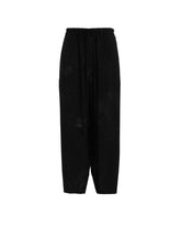 RAYON “Y” LETTER AND SUN‑MOON PRINT DRAWSTRING PANTS