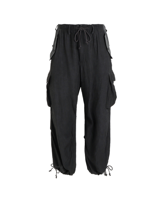 VIS/LI TWILL PIGMENT PRINT KNEE-TUCK CARGO PANTS