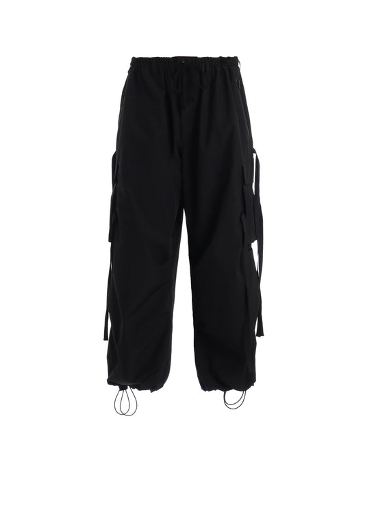 WATERPROOF TECH FABRIC STRAPPED TECHNO PANTS