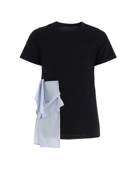 30/COTTON JERSEY WAIST DRAPE POCKET T-SHIRT