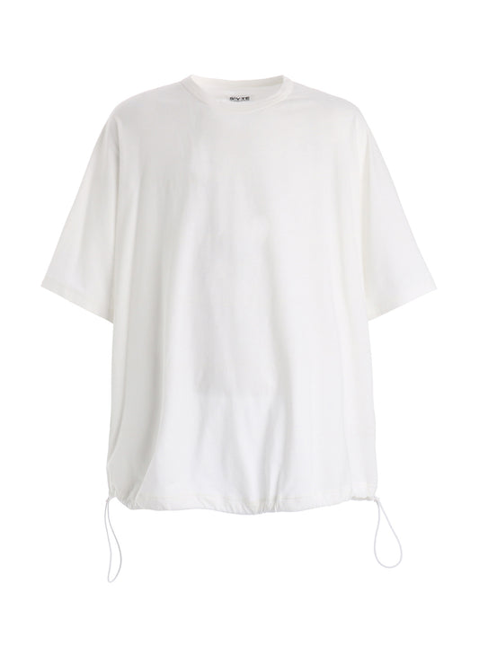 30/COTTON JERSEY ELASTIC HEM T-SHIRT