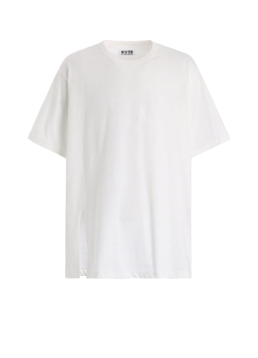 30/COTTON JERSEY FRONT SLIT T-SHIRT