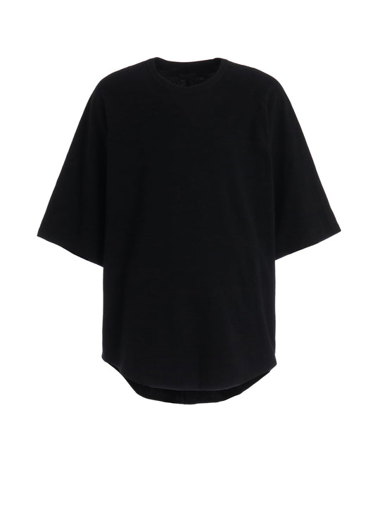 40/1 COTTON GAUZE FLEECE OVERSIZED RAGLAN T-SHIRT WITH GUSSETS