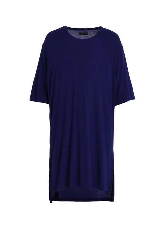 RAYON JERSEY SIDE SLITS LONG T-SHIRT