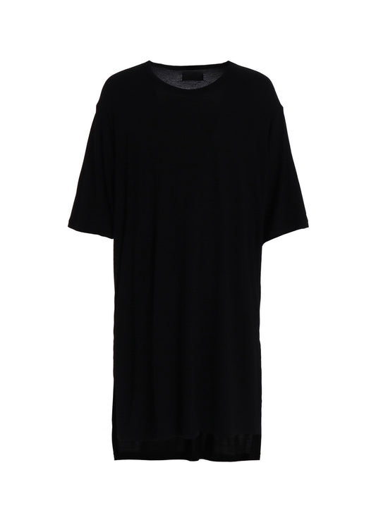 RAYON JERSEY SIDE SLITS LONG T-SHIRT