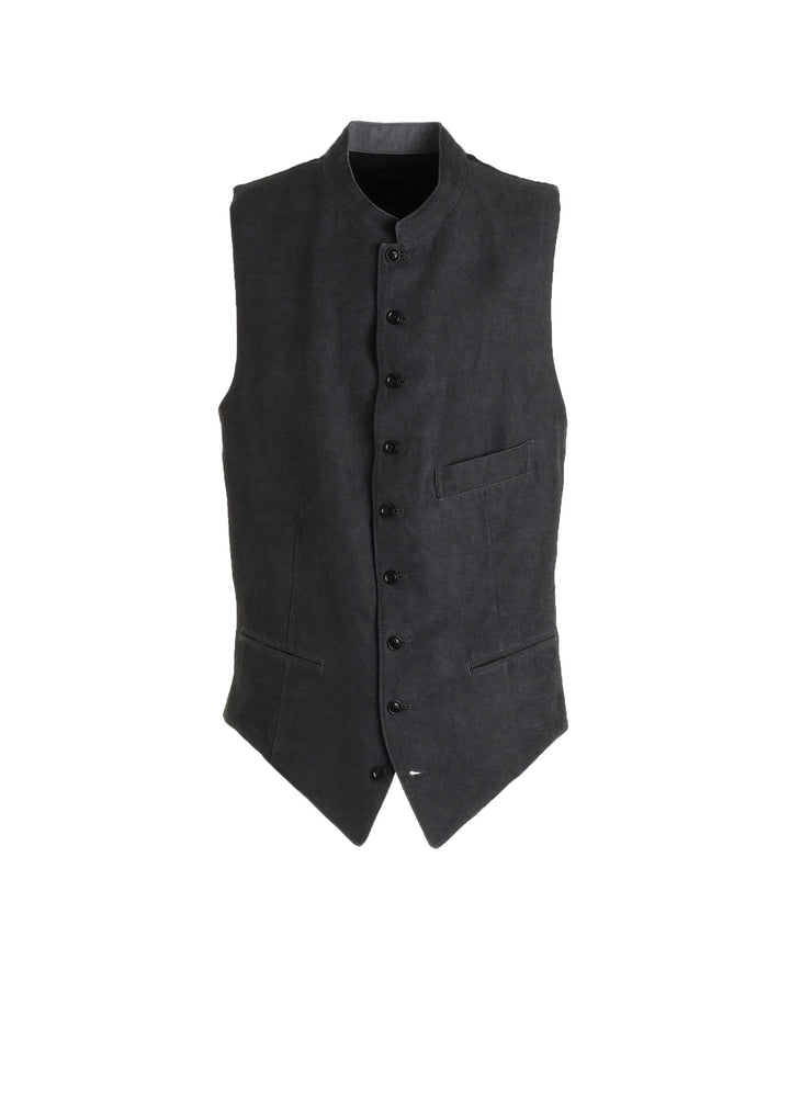 VIS/LI TWILL PIGMENT PRINT STAND COLLAR VEST