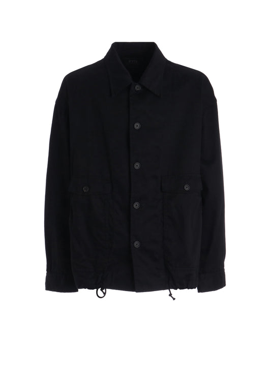 COTTON TWILL GATHERED POCKET BLOUSON