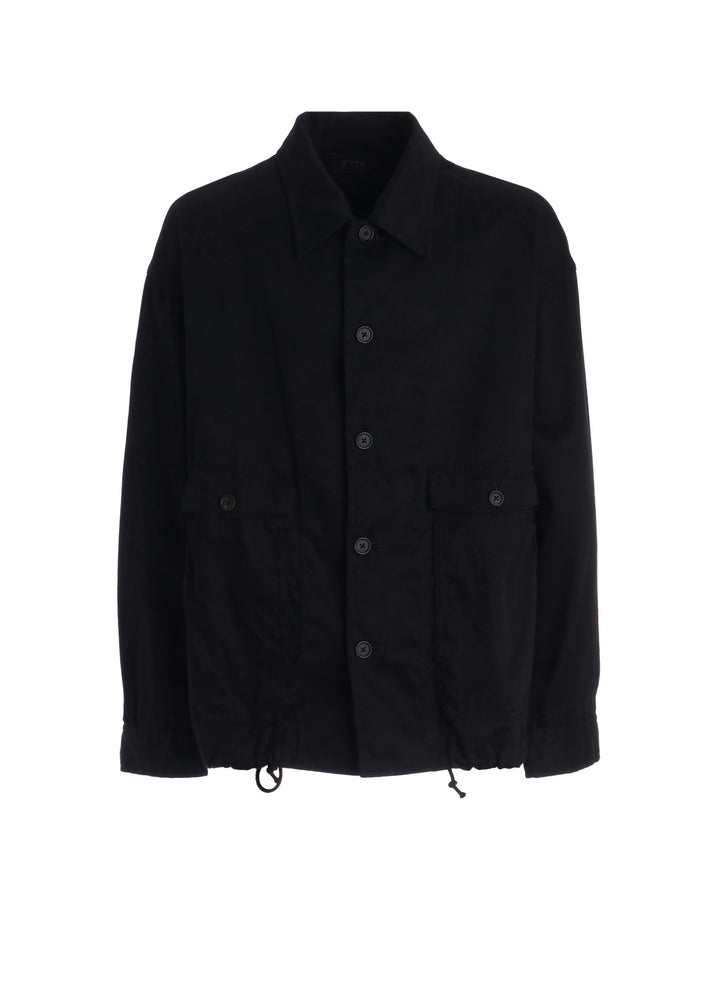 COTTON TWILL GATHERED POCKET BLOUSON