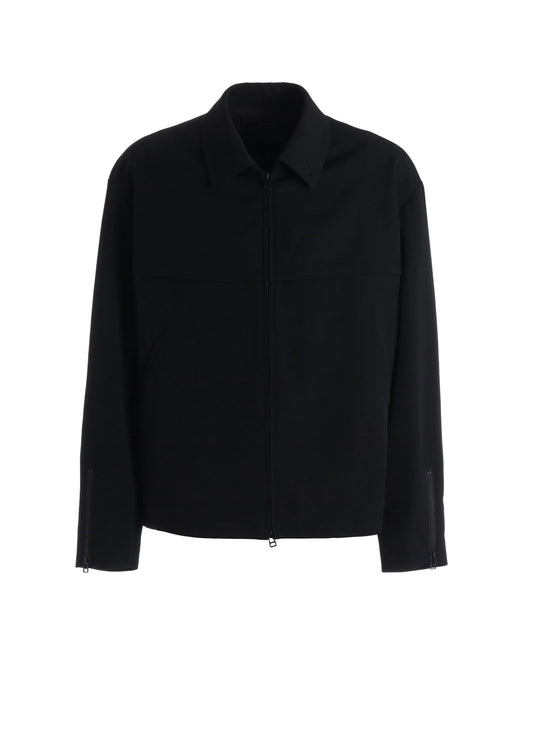 WASHER WOOL GABARDINE ZIP-UP BLOUSON