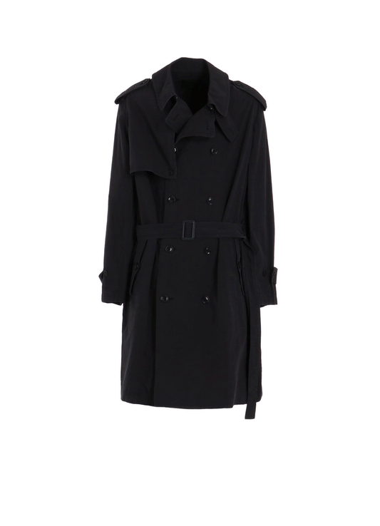 BRUSHED WASHER FINISH BROAD TRENCH COAT