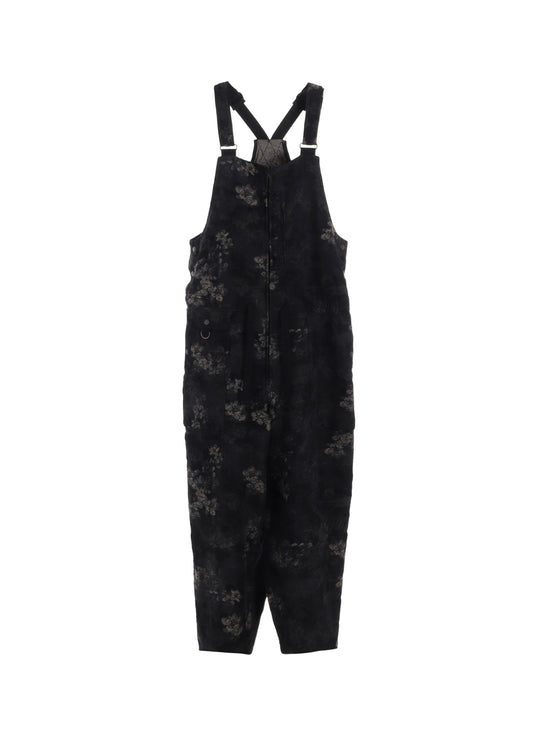 FADED FLORAL JACQUARD OVERALL