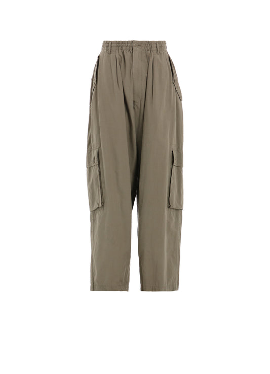 BRUSHED WASHER FINISH BROAD CARGO PANTS