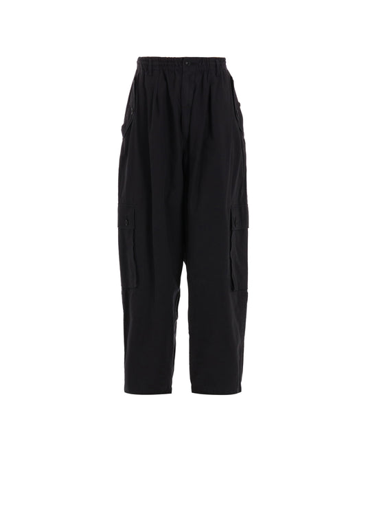 BRUSHED WASHER FINISH BROAD CARGO PANTS