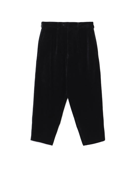 VELVETEEN 1-TUCK TAPERED PANTS