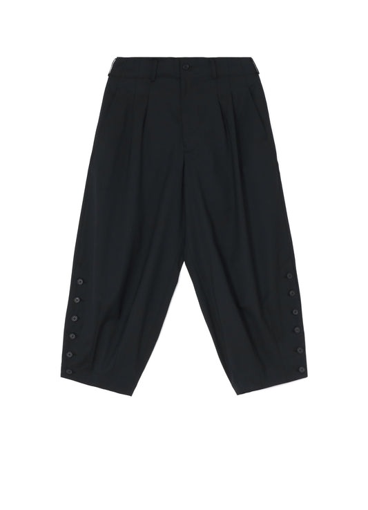 T/W GABARDINE BALLOON SILHOUETTE PANTS WITH HEM BUTTON DESIGN