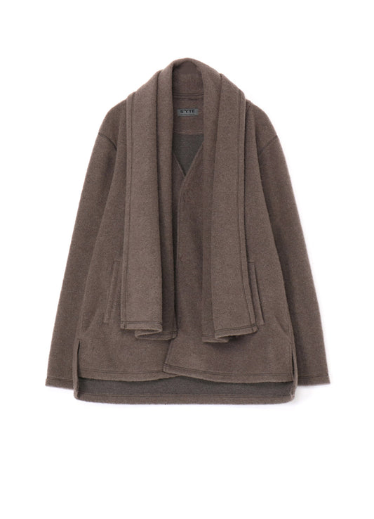 PE/W SLIVER JERSEY STOLE V-NECK CARDIGAN