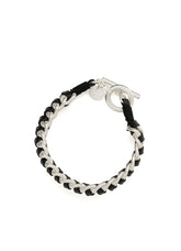 INTERWOVEN BRASS & LEATHER BRACELET