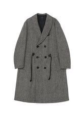 ETERMINE NEP TWEED SHAWL COLLAR DOUBLE COAT