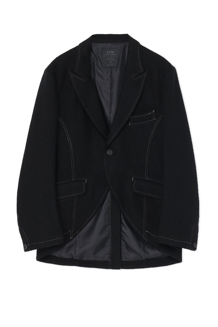FLANNEL PEAKED JACKET – THE SHOP YOHJI YAMAMOTO