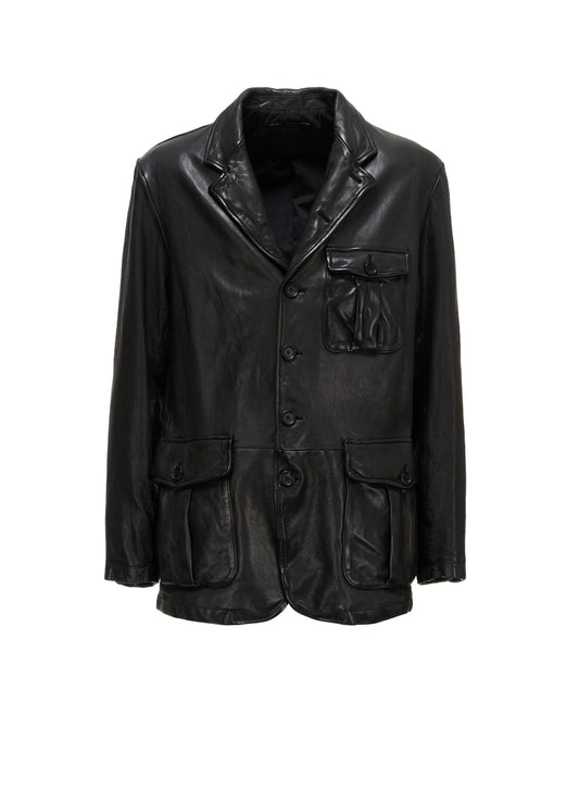 WASHED SHEEP LEATHER 3 POCKETS JACKET