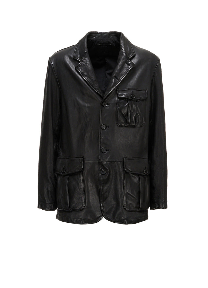 WASHED SHEEP LEATHER 3 POCKETS JACKET