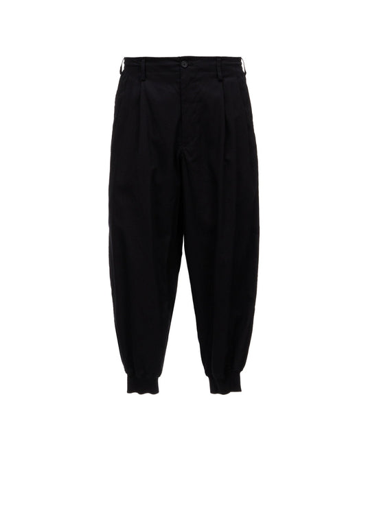 20/COTTON ELASTIC RIB-HEM PANTS