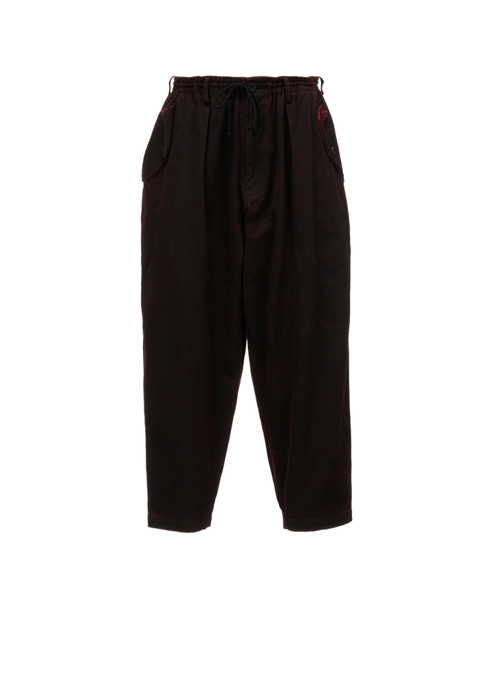 PIGMENT PRINT COTTON TWILL DOUBLE-FLAP POCKET PANTS