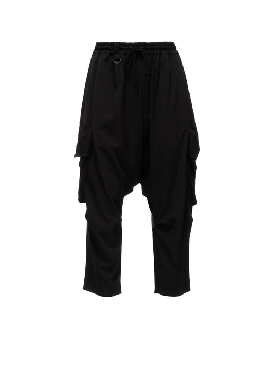 CREPE DE CHINE BIG POCKET SAROUEL PANTS