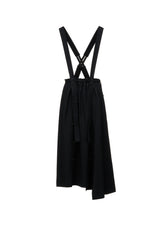 WOOL GABARDINE SUSPENDER SKIRT