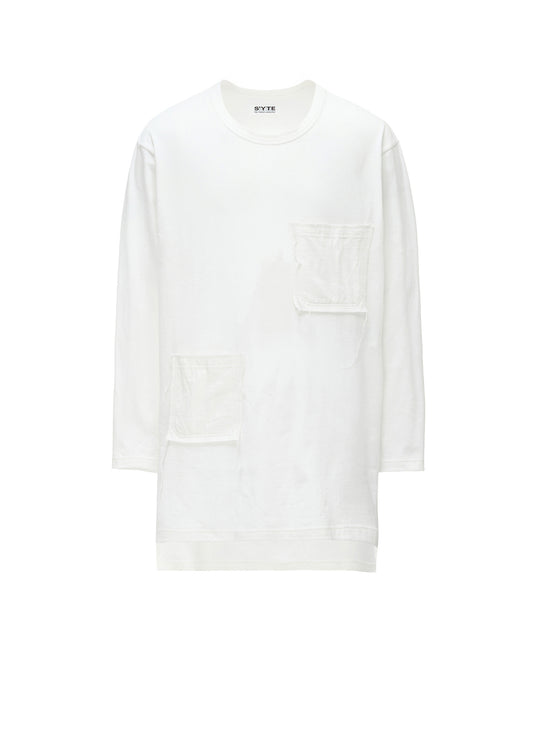30/COTTON JERSEY T-SHIRT WITH 2 PATCH POCKETS