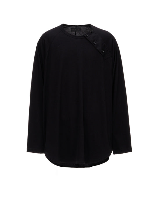 30/COTTON JERSEY RAGLAN SEAM HENLEY T-SHIRT