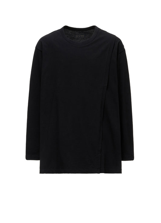 COTTON JERSEY FABRIC LAYERED T-SHIRT