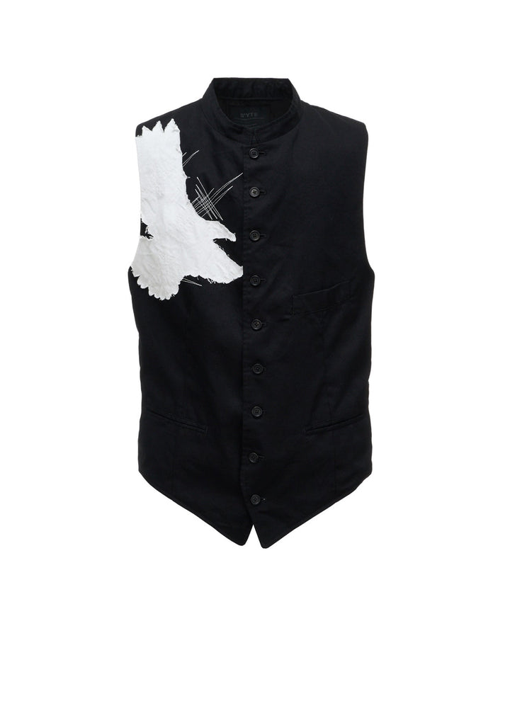20/COTTON TWILL CROW PATCH VEST