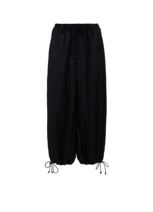 WASHER WOOL GABARDINE HAKAMA BALLOON PANTS