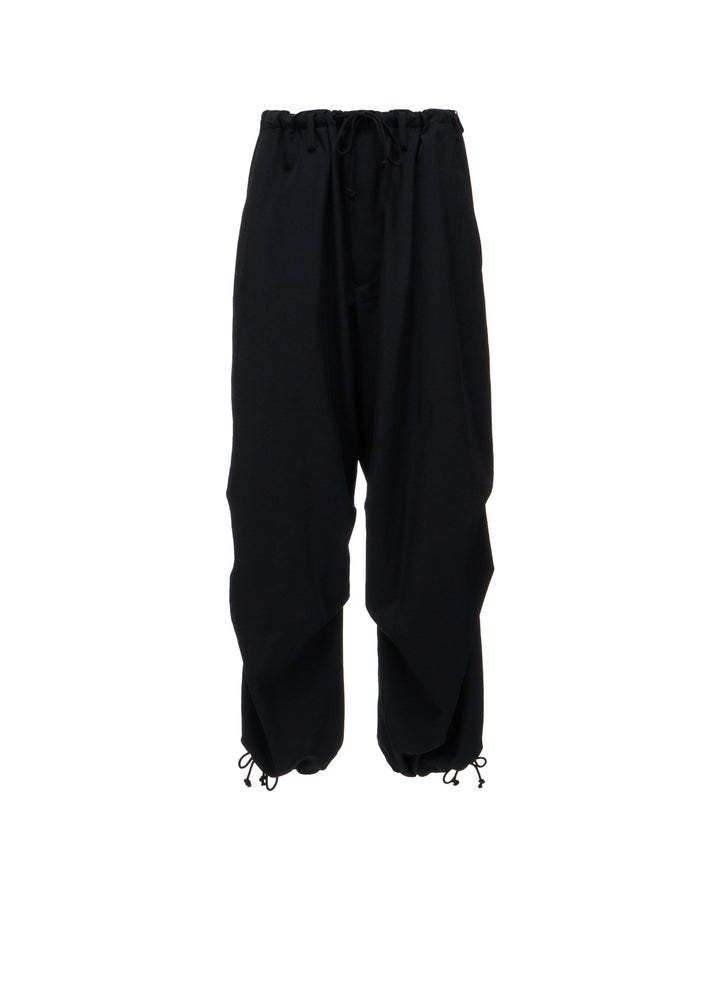WASHER WOOL GABARDINE KNEE-TUCK PANTS