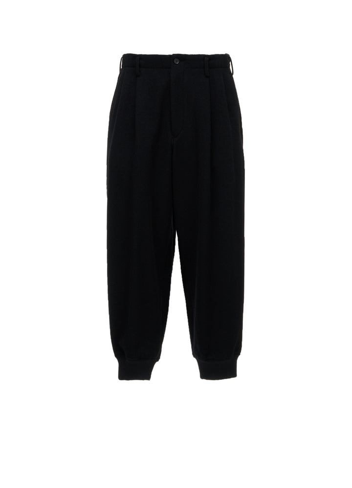 BRUSHED WOOL RIB HEM PANTS