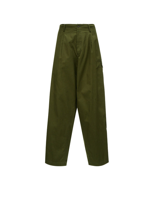 20/COTTON TWILL TAB DETAIL STRAIGHT PANTS
