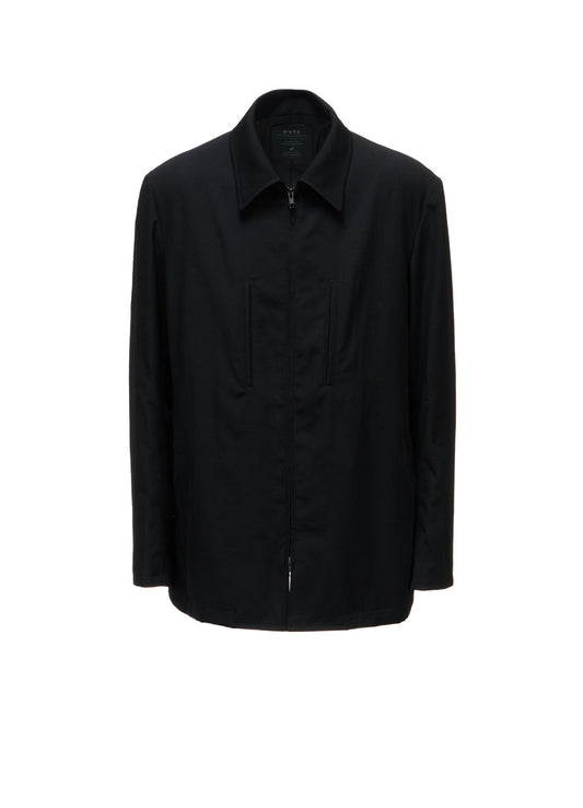 WASHER WOOL GABARDINE ZIP-UP BLOUSON