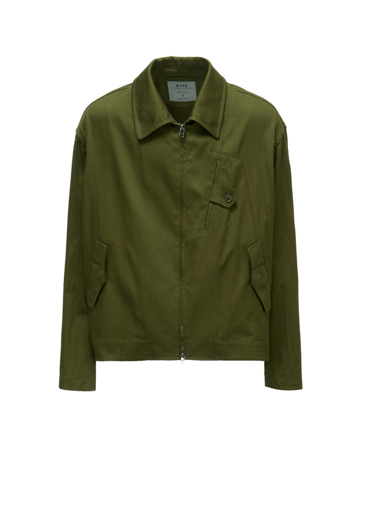 20/COTTON TWILL TAB DETAIL BLOUSON