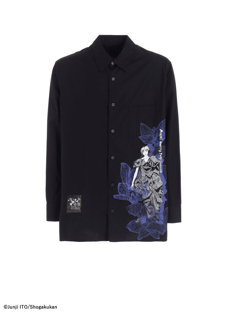 S'YTE × JUNJI ITO -UZUMAKI- AZAMI WEARING YOHJI YAMAMOTO PRINTED SHIRT