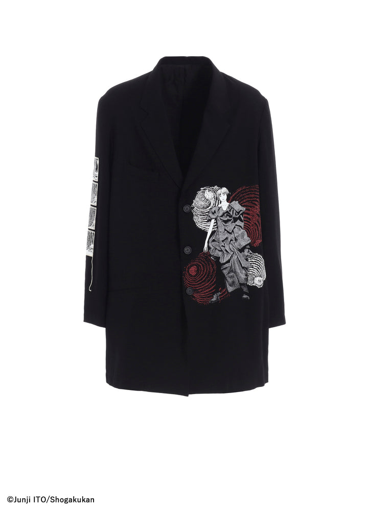 S'YTE × JUNJI ITO -UZUMAKI- AZAMI WEARING YOHJI YAMAMOTO PRINTED JACKET