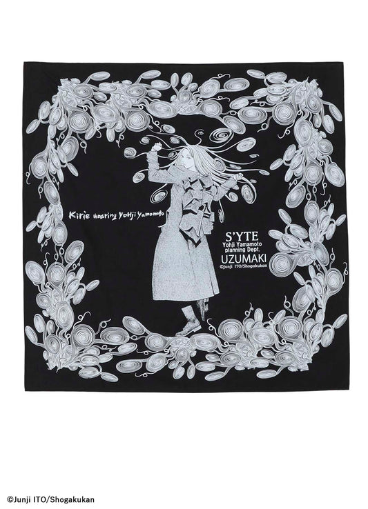 S'YTE × JUNJI ITO -UZUMAKI- KIRIE WEARING YOHJI YAMAMOTO SCARF