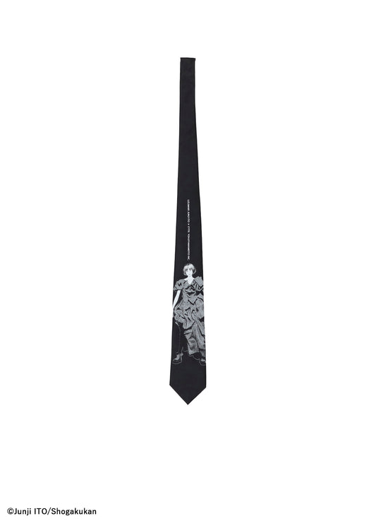 S'YTE × JUNJI ITO -UZUMAKI- AZAMI WEARING YOHJI YAMAMOTO SILK TIE