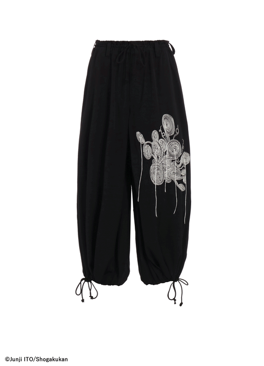 S'YTE × JUNJI ITO -UZUMAKI- UZUMAKI MOTIF EMBROIDERY HAKAMA BALLOON PANTS