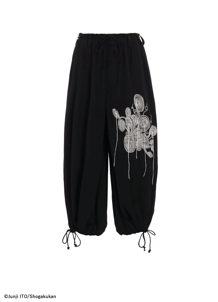 S'YTE × JUNJI ITO -UZUMAKI- UZUMAKI MOTIF EMBROIDERY HAKAMA BALLOON PANTS