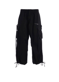 -S’YTE × GDC Collaborate Collection-COTTON DRILL LOGO-PRINTED ARMY TECHNO PANTS