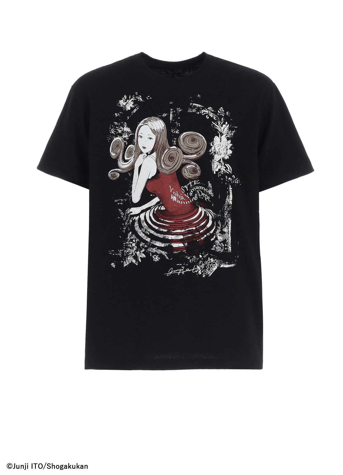 S'YTE × JUNJI ITO -UZUMAKI- KIRIE’S SPIRAL DRESS GRAPHIC T-SHIRT