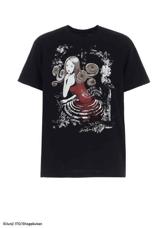 S'YTE × JUNJI ITO -UZUMAKI- KIRIE’S SPIRAL DRESS GRAPHIC T-SHIRT